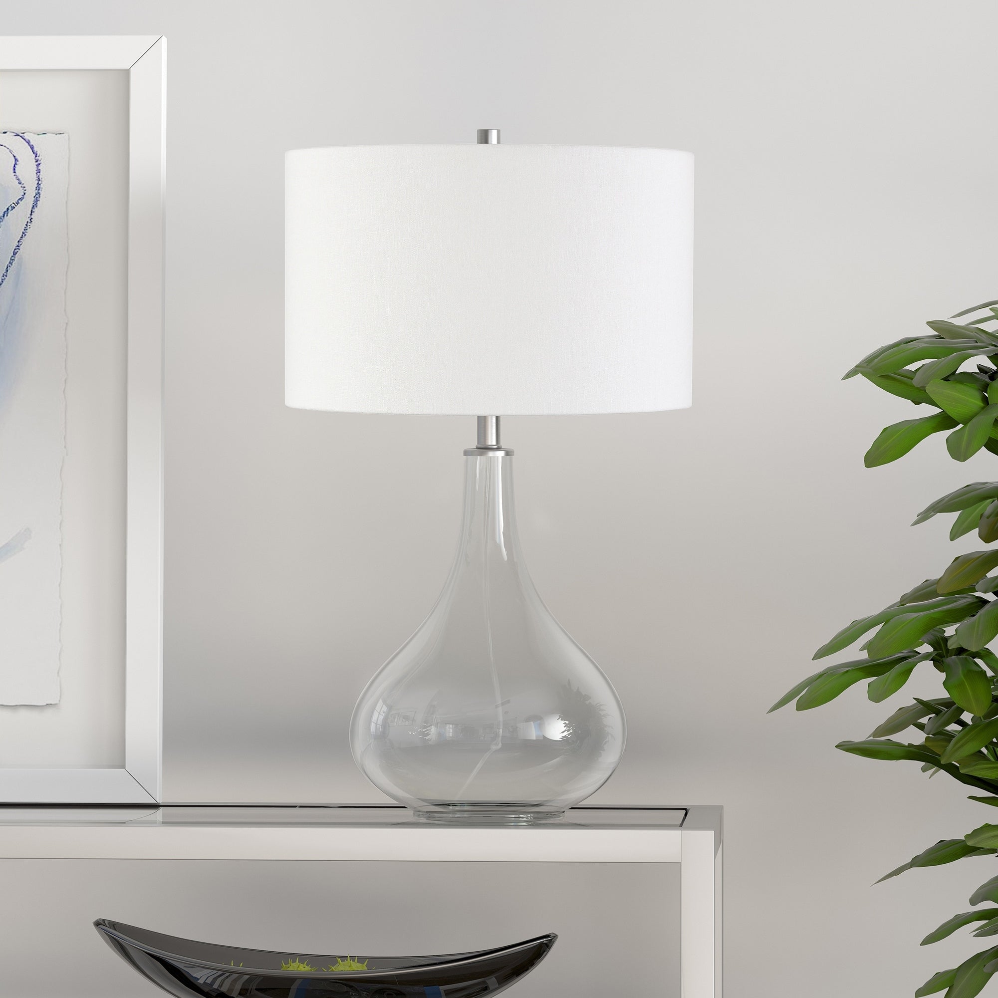 Carson Carrington Sagmyra Clear Glass Table Lamp