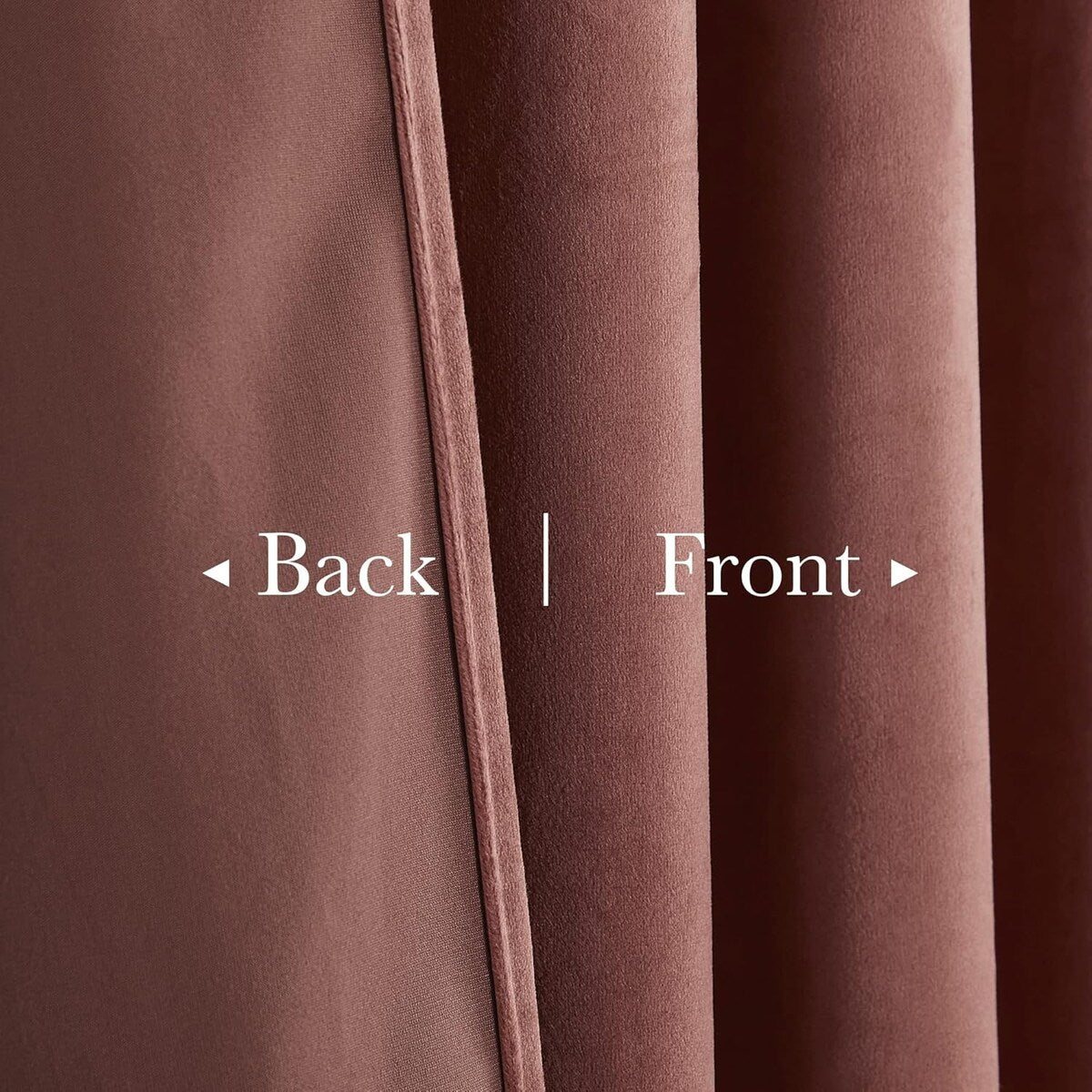 Velvet Curtains , Back Tab Heavy Thick Living Room Drapes Light Blocking Privacy Protect Curtain Panels , W52 x L96, 2 Panels