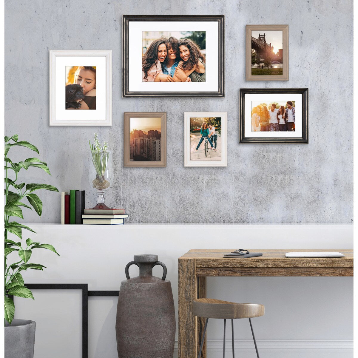 Kate and Laurel Bordeaux Gallery Wall Frame Set