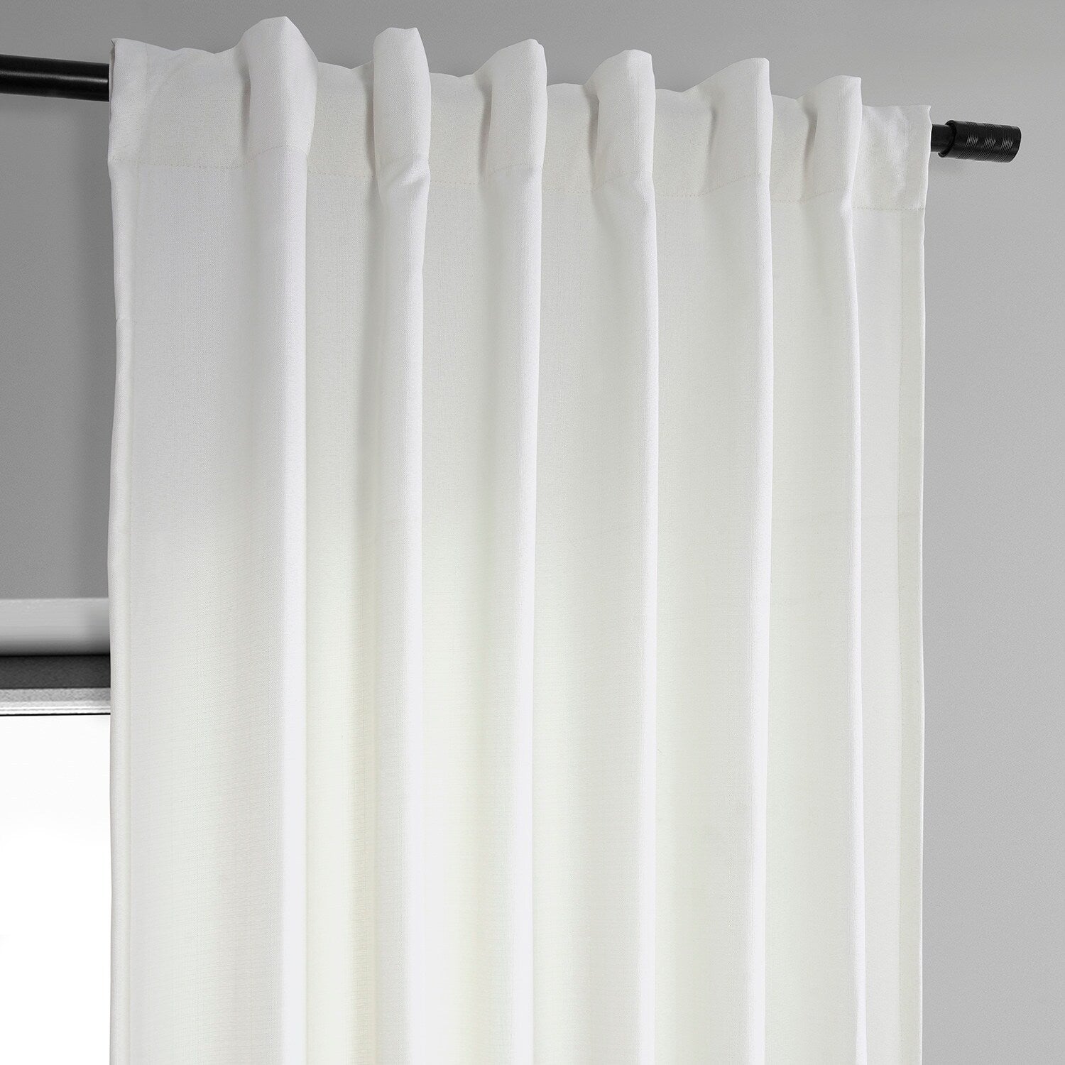 Exclusive Fabrics Dobby Linen Light Filtering Curtains (1 Panel)