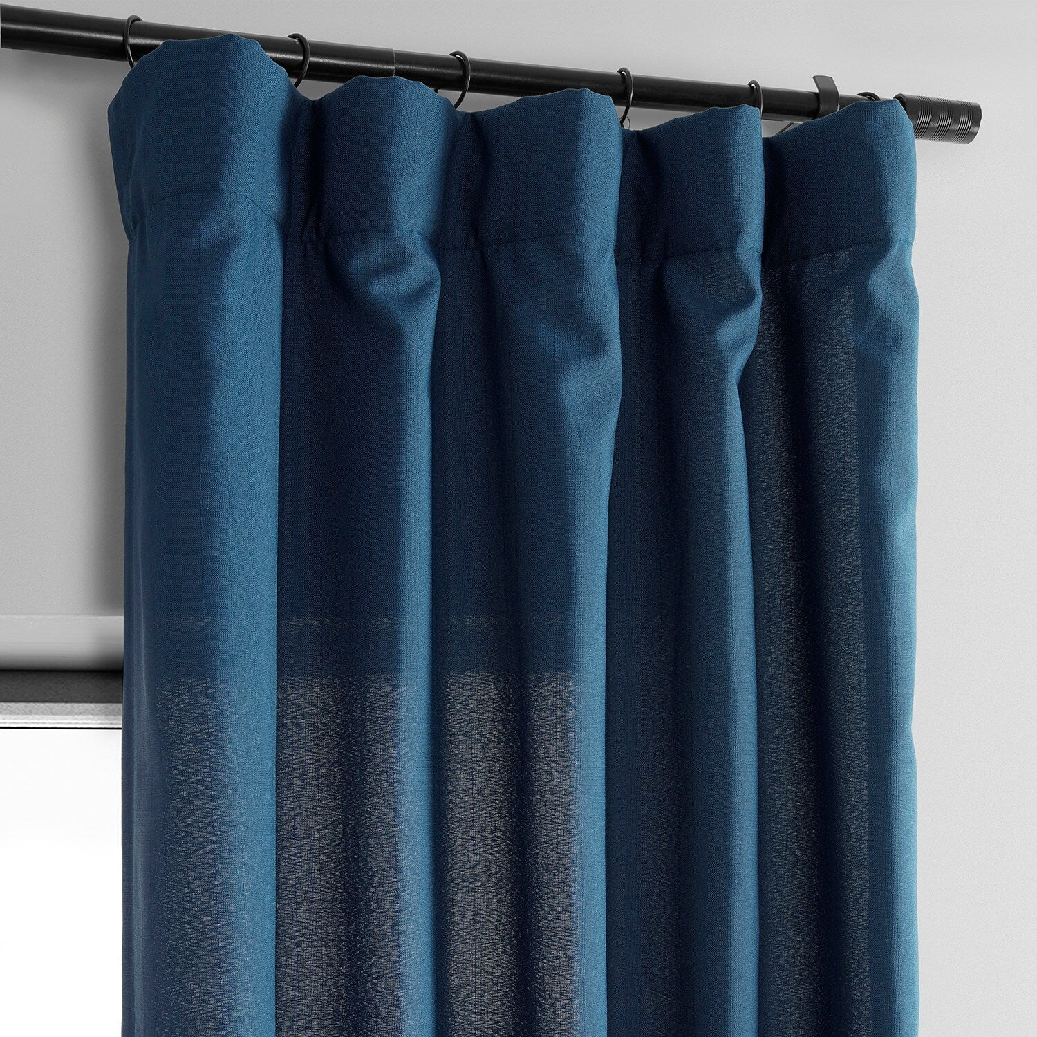 Exclusive Fabrics Dobby Linen Light Filtering Curtains (1 Panel)