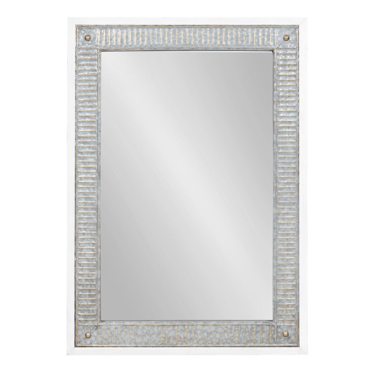 Kate and Laurel Deely Wood and Metal Wall Mirror