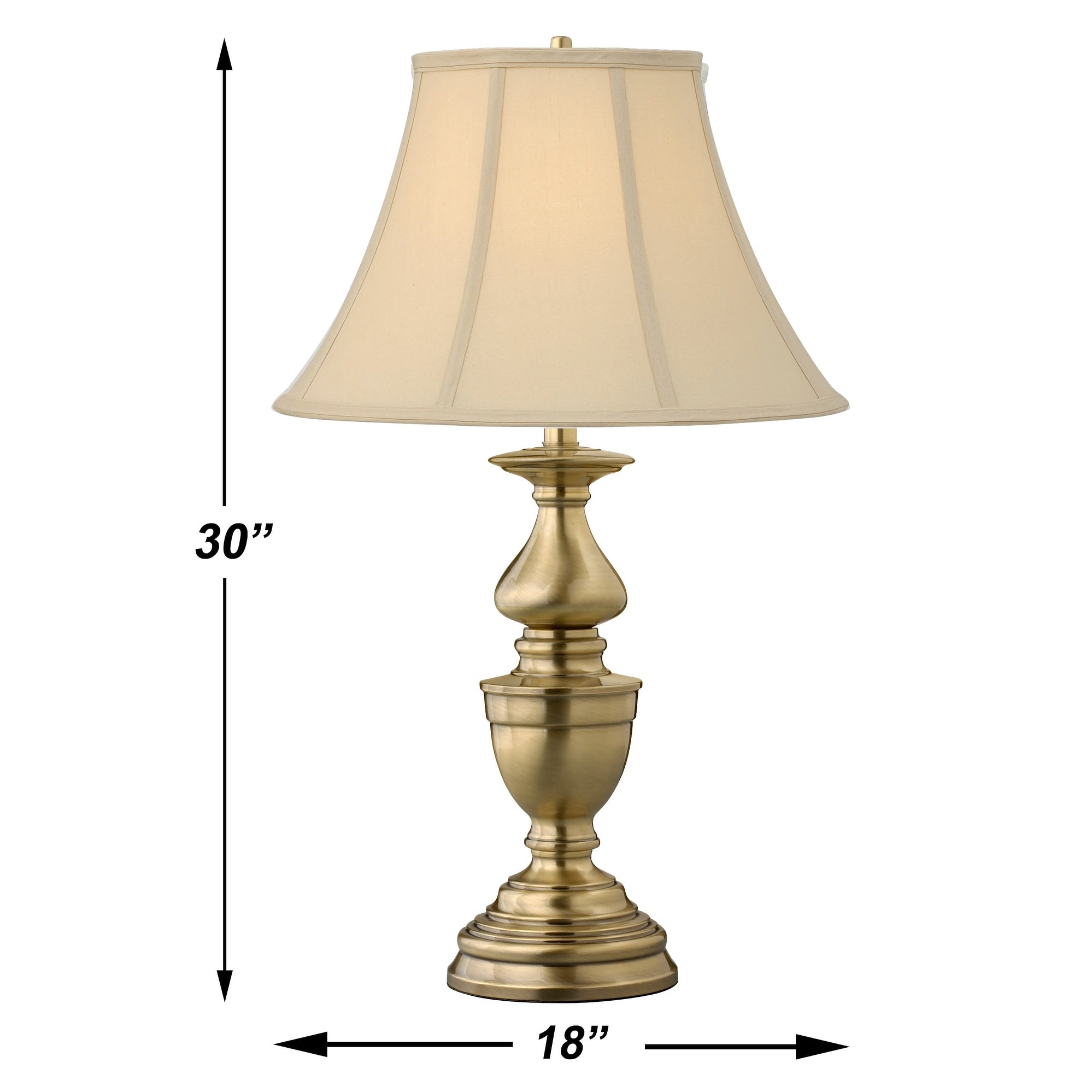 Balustrade 30 inch Satin Antique Brass Table Lamp