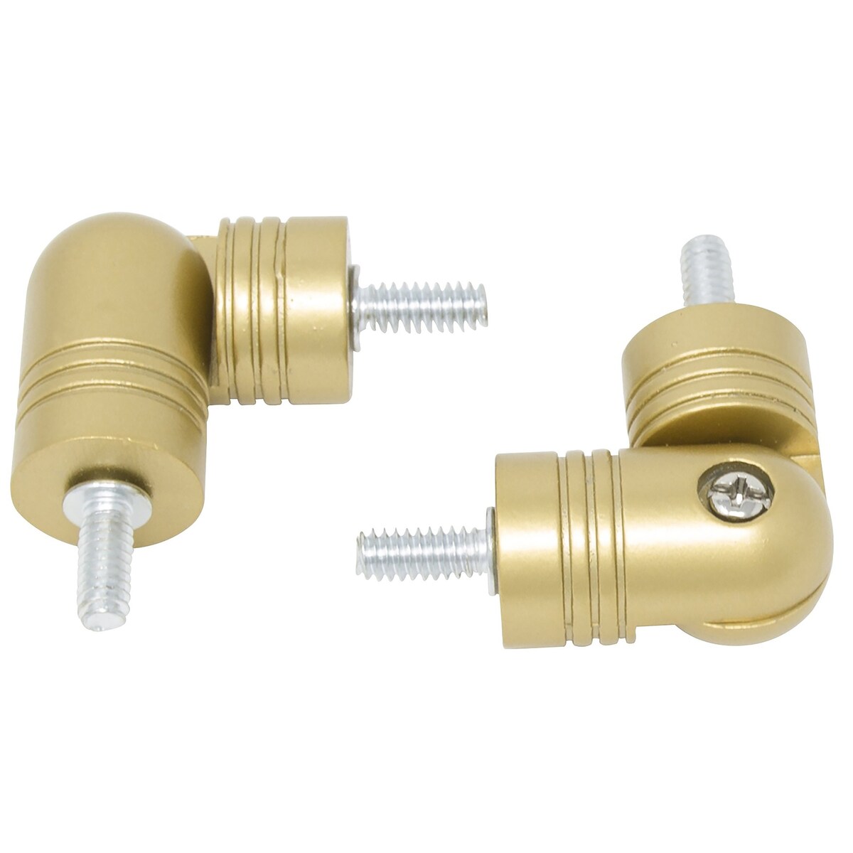 MERIVILLE Hinged Elbow Connector - Designed for Bay Window Curtain Rods or Corner Drapery Rods up to 1-inch Diameter