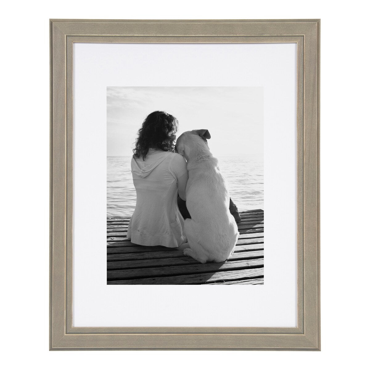 DesignOvation Kieva 11x14 matted to 8x10 Wood Picture Frame, Set of 4