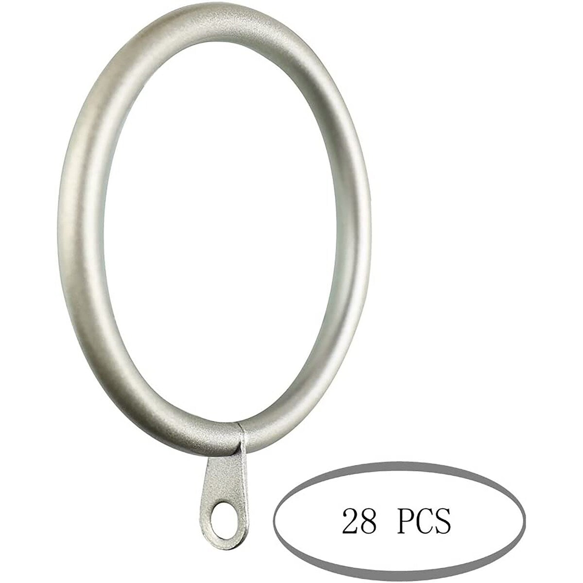 Meriville 1.5-Inch Inner Diameter Metal Curtain Rings with Eyelets