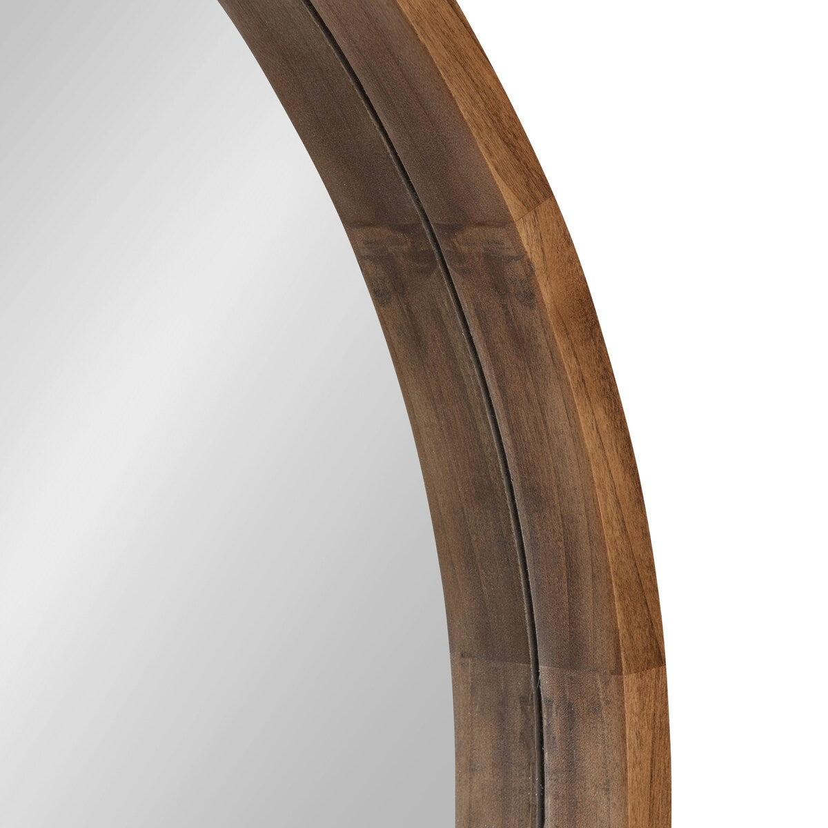 Hutton Round Decorative Wood-framed Wall Mirror