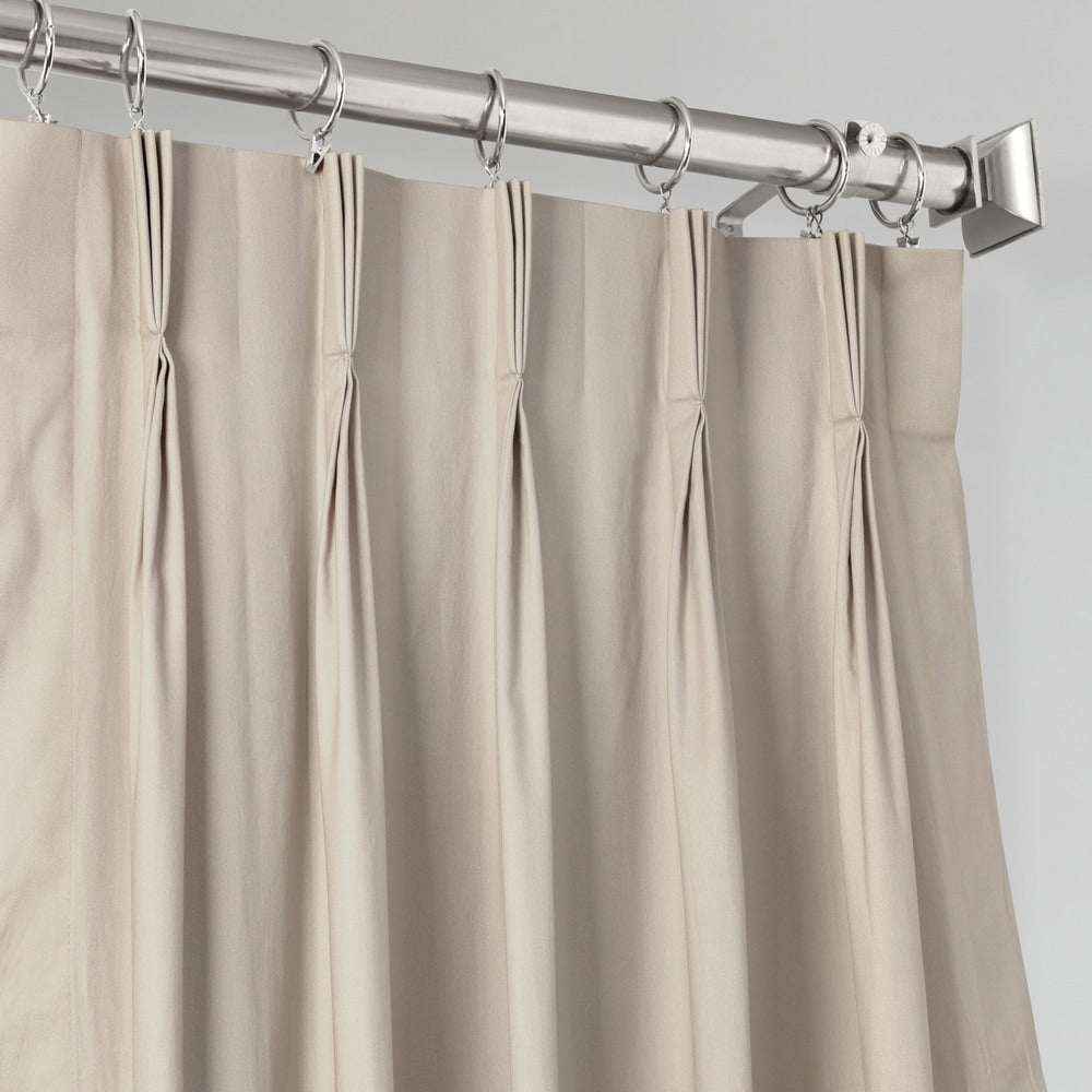 Exclusive Fabrics Solid Cotton Pleated Curtain (1 Panel)