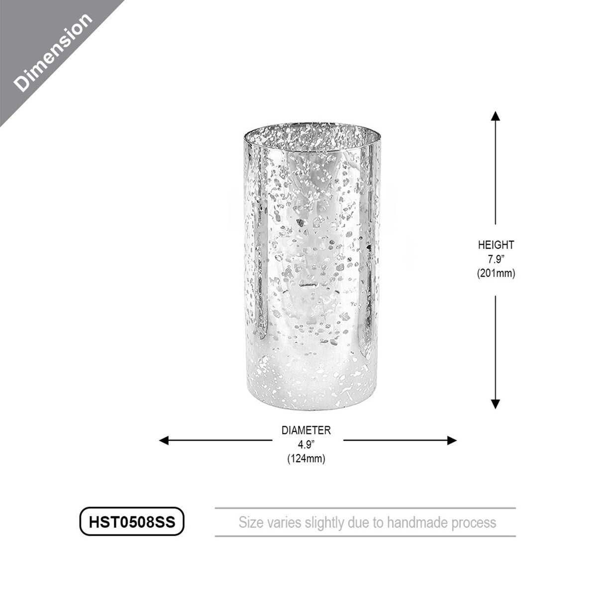 Decorative Glass Cylinder Hurricane Chimney Tube, 1 Piece