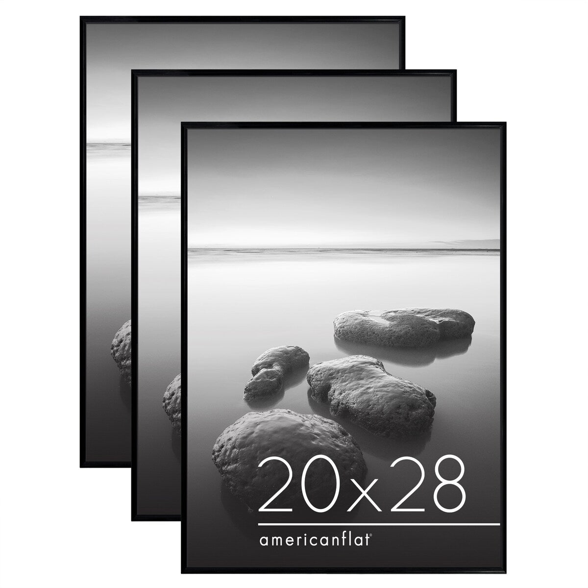 Americanflat 3 Pack Lightweight Poster Frames - Black