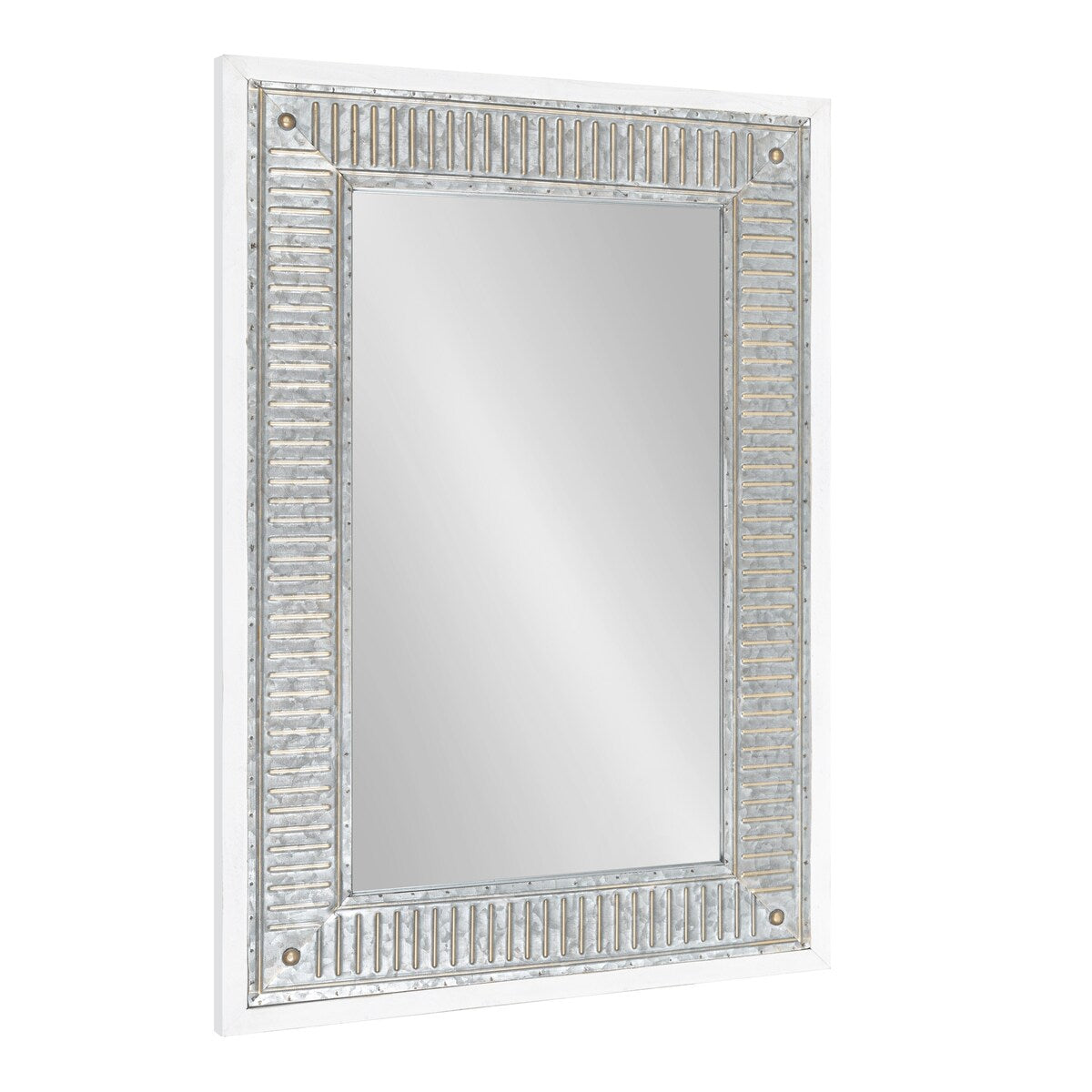 Kate and Laurel Deely Wood and Metal Wall Mirror