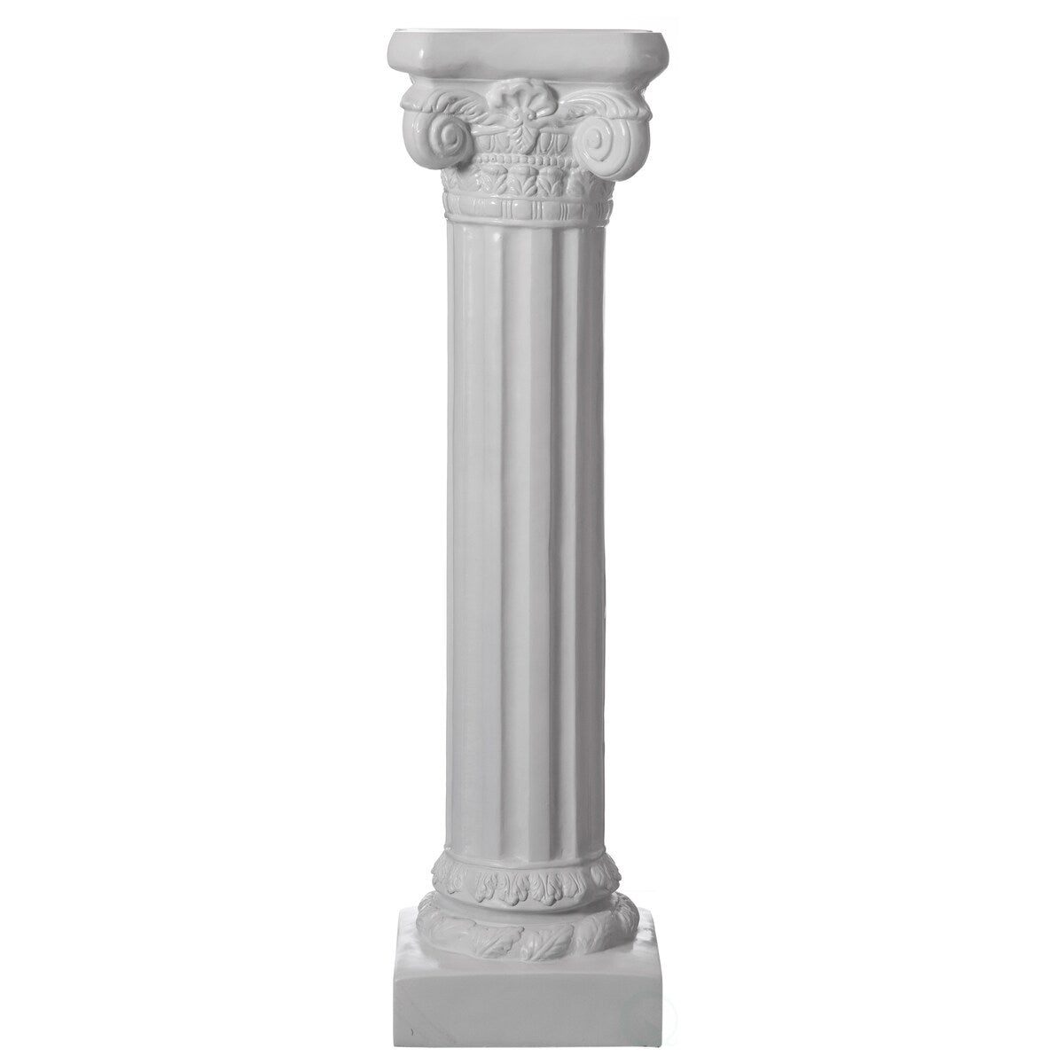 Fiberglass White Plinth Roman Style Column Ionic Piller Pedestal Vase Stand , Living Room, or Dining Room Decor