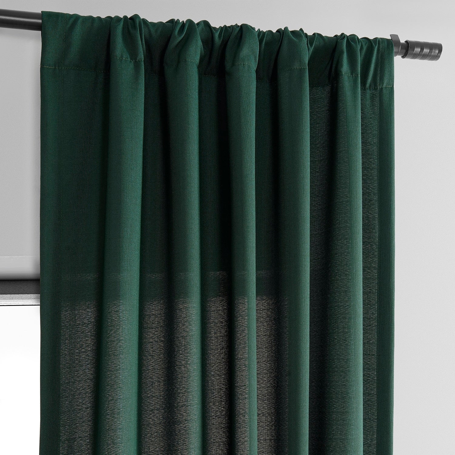 Exclusive Fabrics Dobby Linen Light Filtering Curtains (1 Panel)