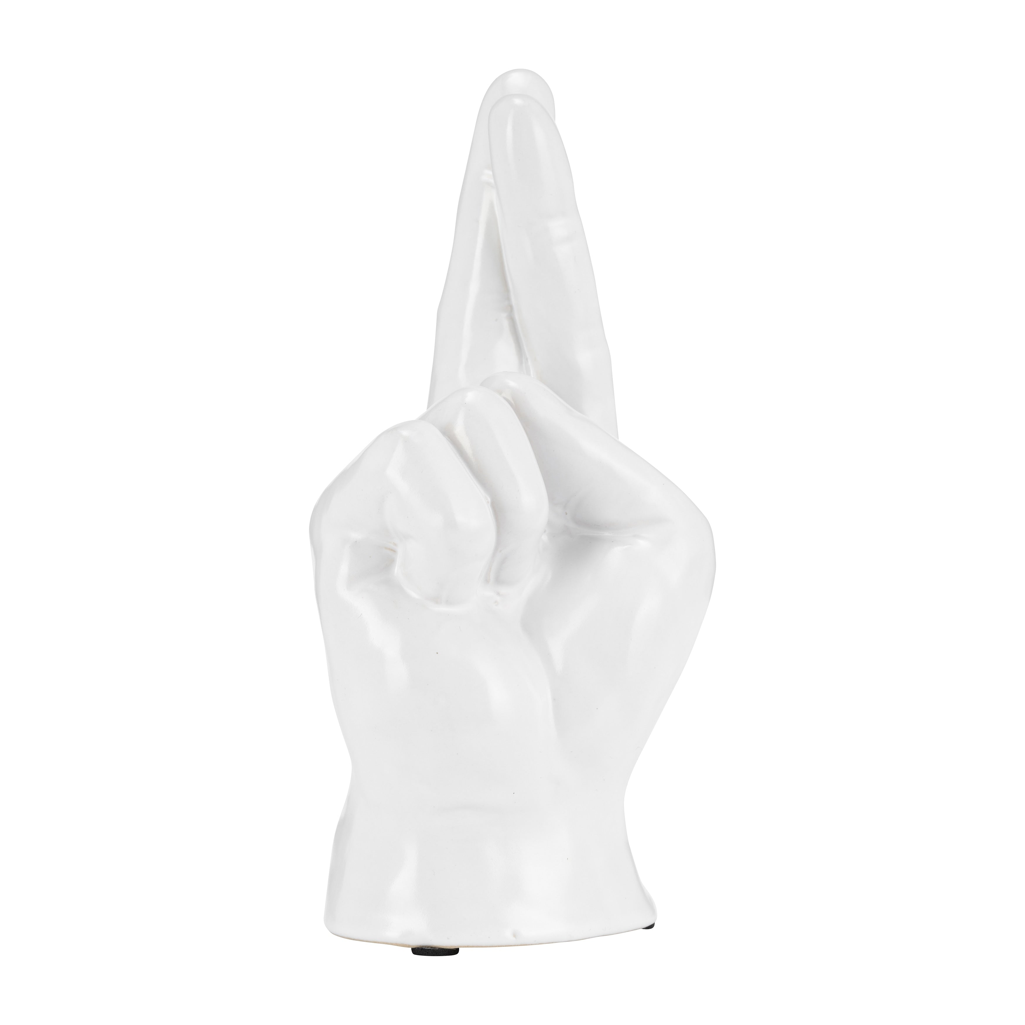 Sagebrook Home Ceramic Hand Statue Decor Symbols