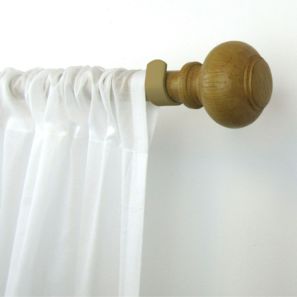 Rhinebeck Rustic Faux Wood 1 Window Drapery Single Curtain Rod