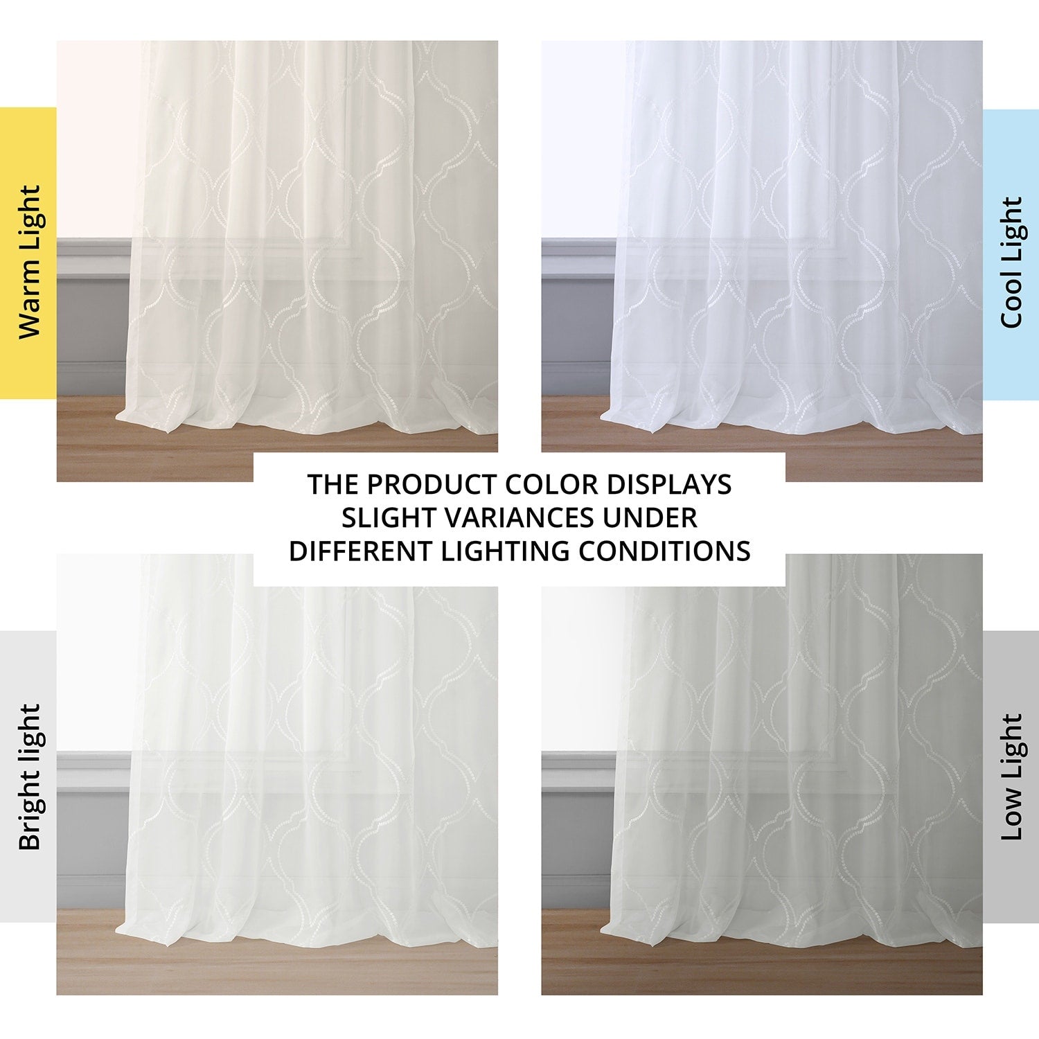 Exclusive Fabrics Florentina White Embroidered Sheer Rod Pocket Curtain (1 Panel)