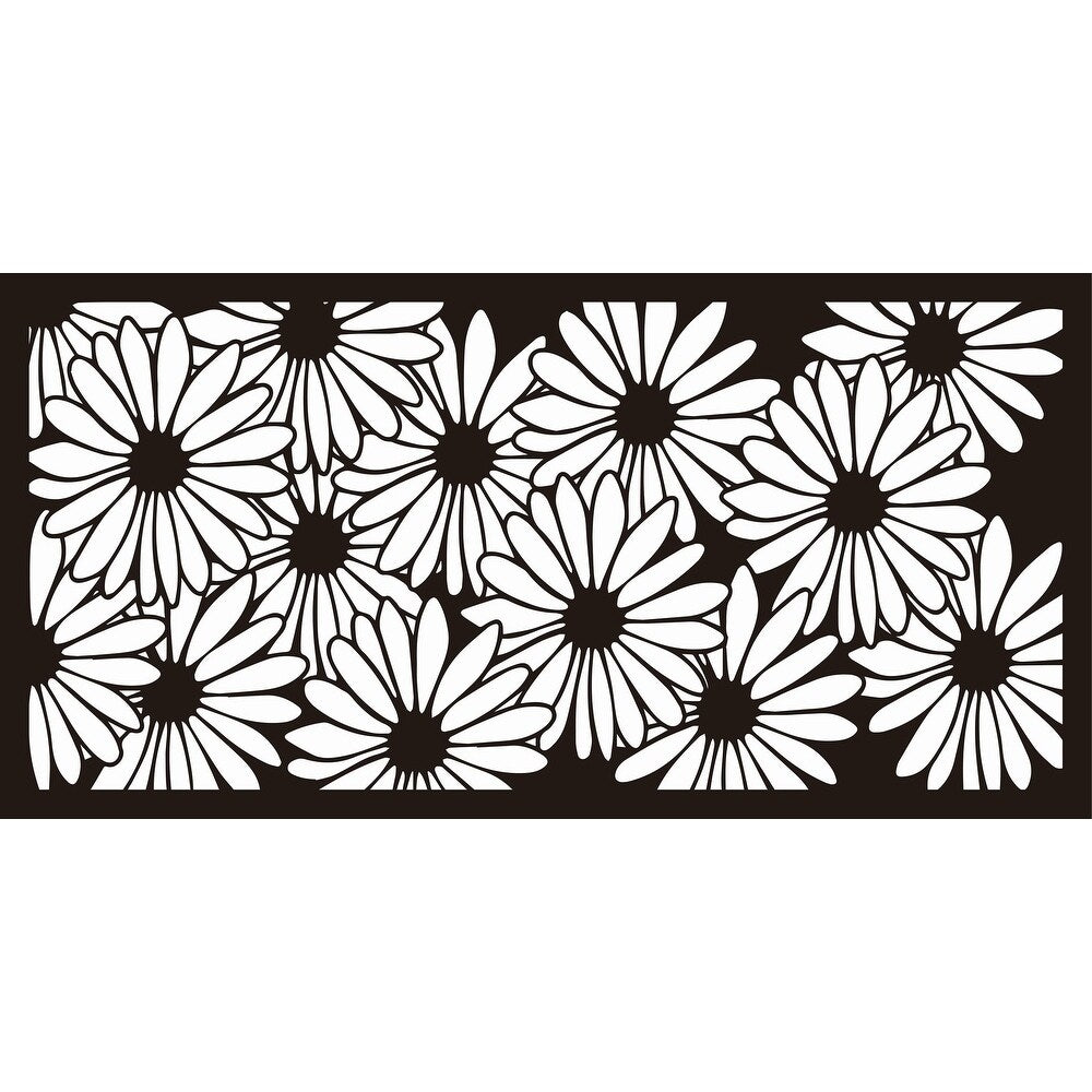 HighlandHome Laser Cut Metal Privacy Fence Screen, 24 x 48/pc