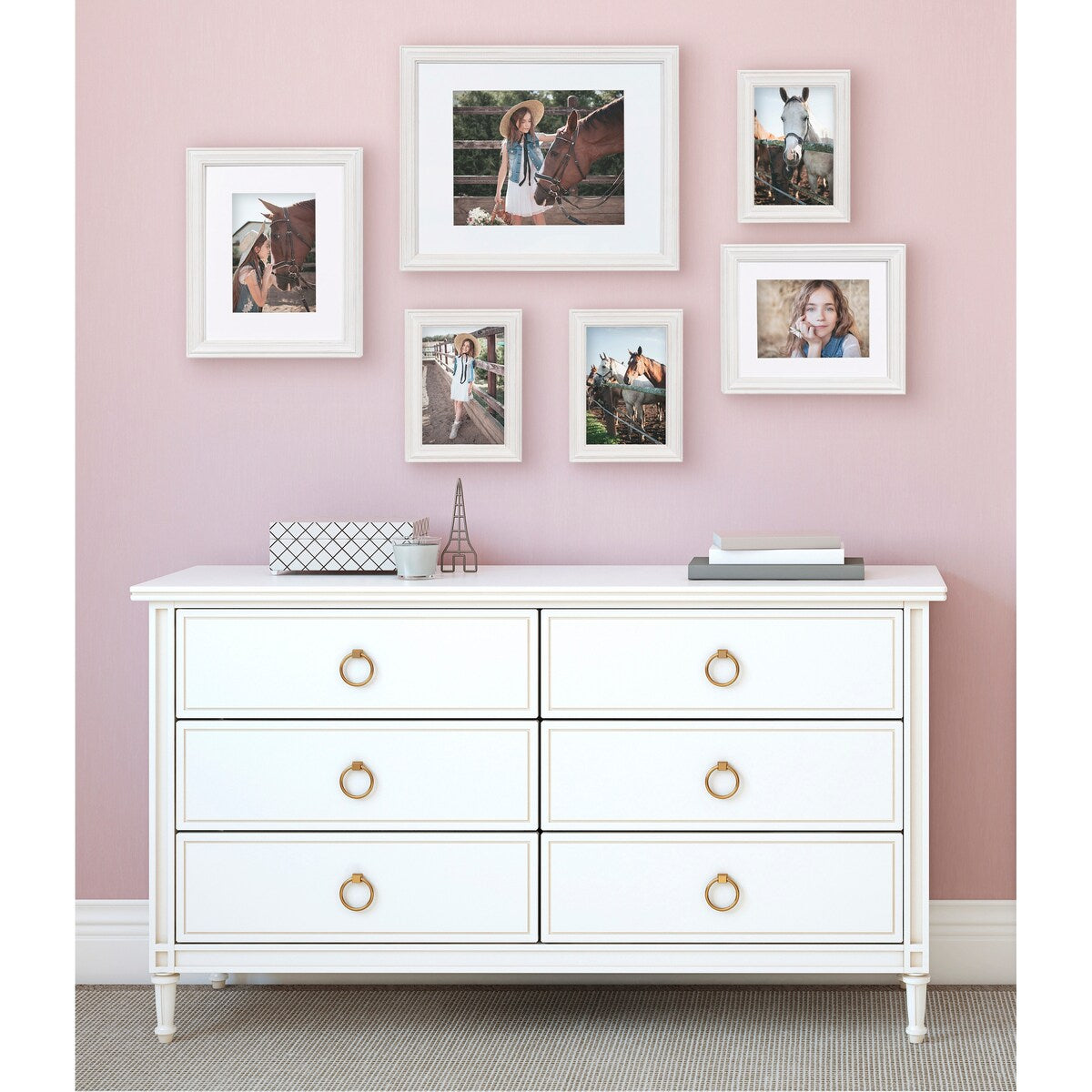 Kate and Laurel Bordeaux Gallery Wall Frame Set