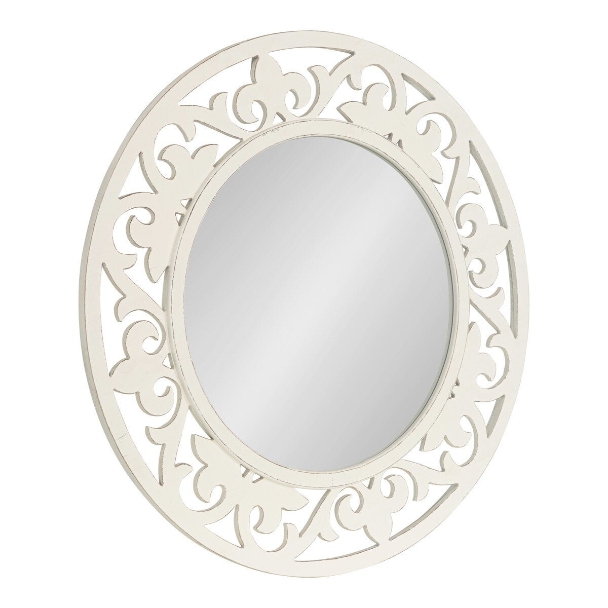 Kate and Laurel Shovali Rustic Round Mirror