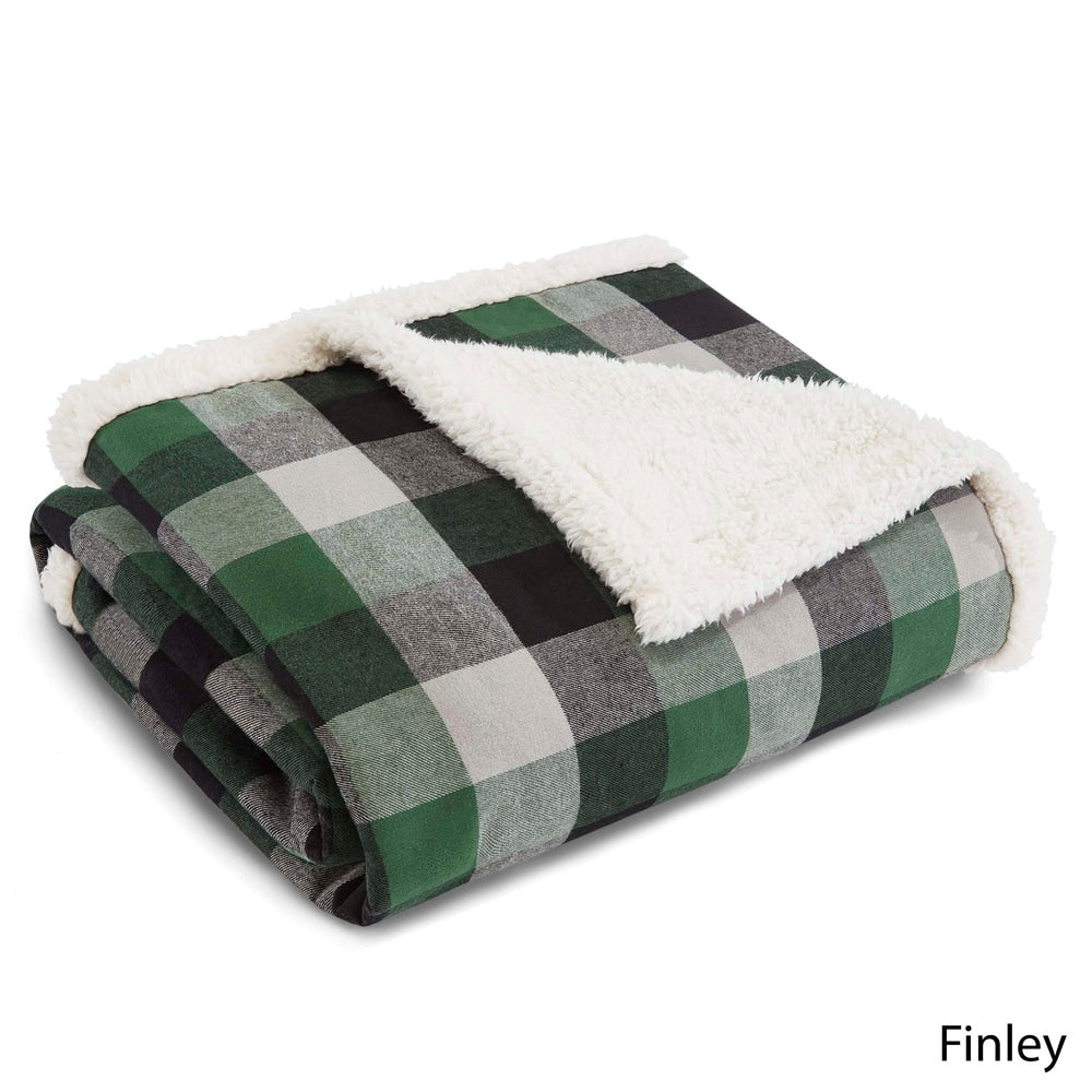 Eddie Bauer Flannel Sherpa Throws