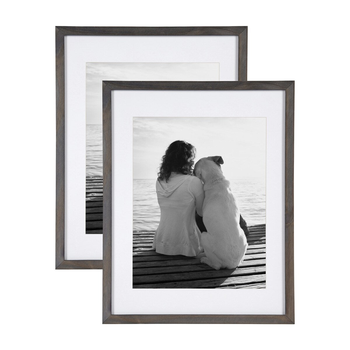 DesignOvation Gallery Wood Wall Picture Frame, Set of 2