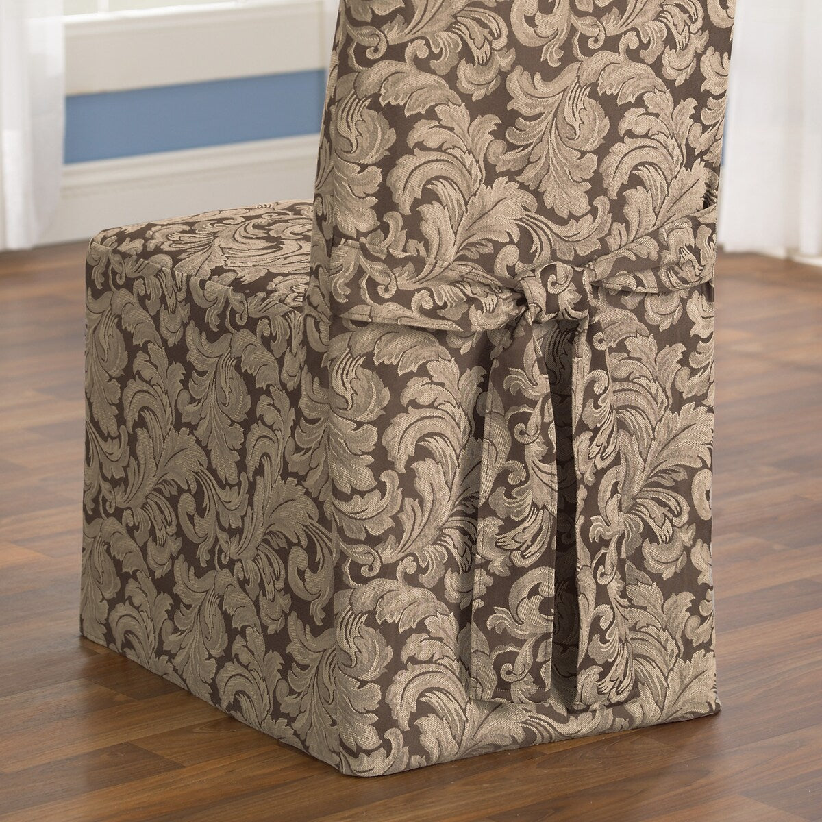 SureFit Scroll Long Dining Chair Slipcover