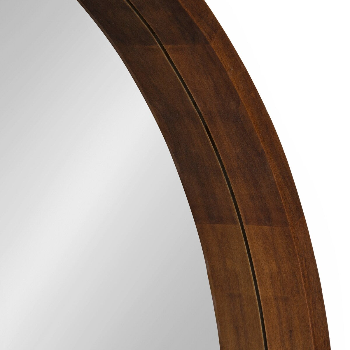 Hutton Round Decorative Wood-framed Wall Mirror