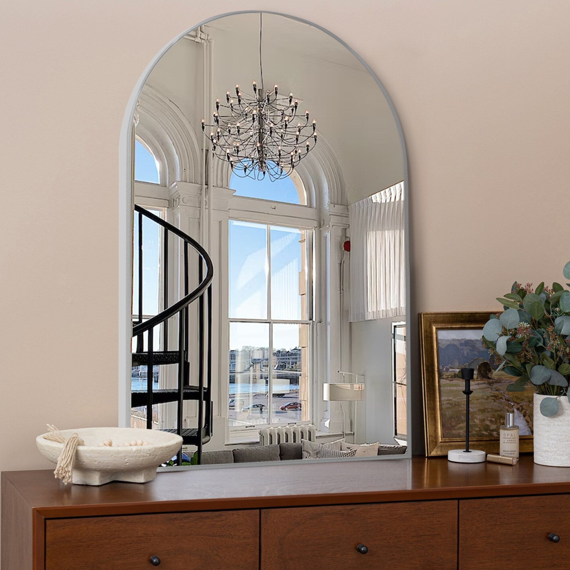 35.9x 23.9Arched Bathroom Mirror,Wall Mounted Mirror,Vanity Mirror,for Bedroom,Entryway