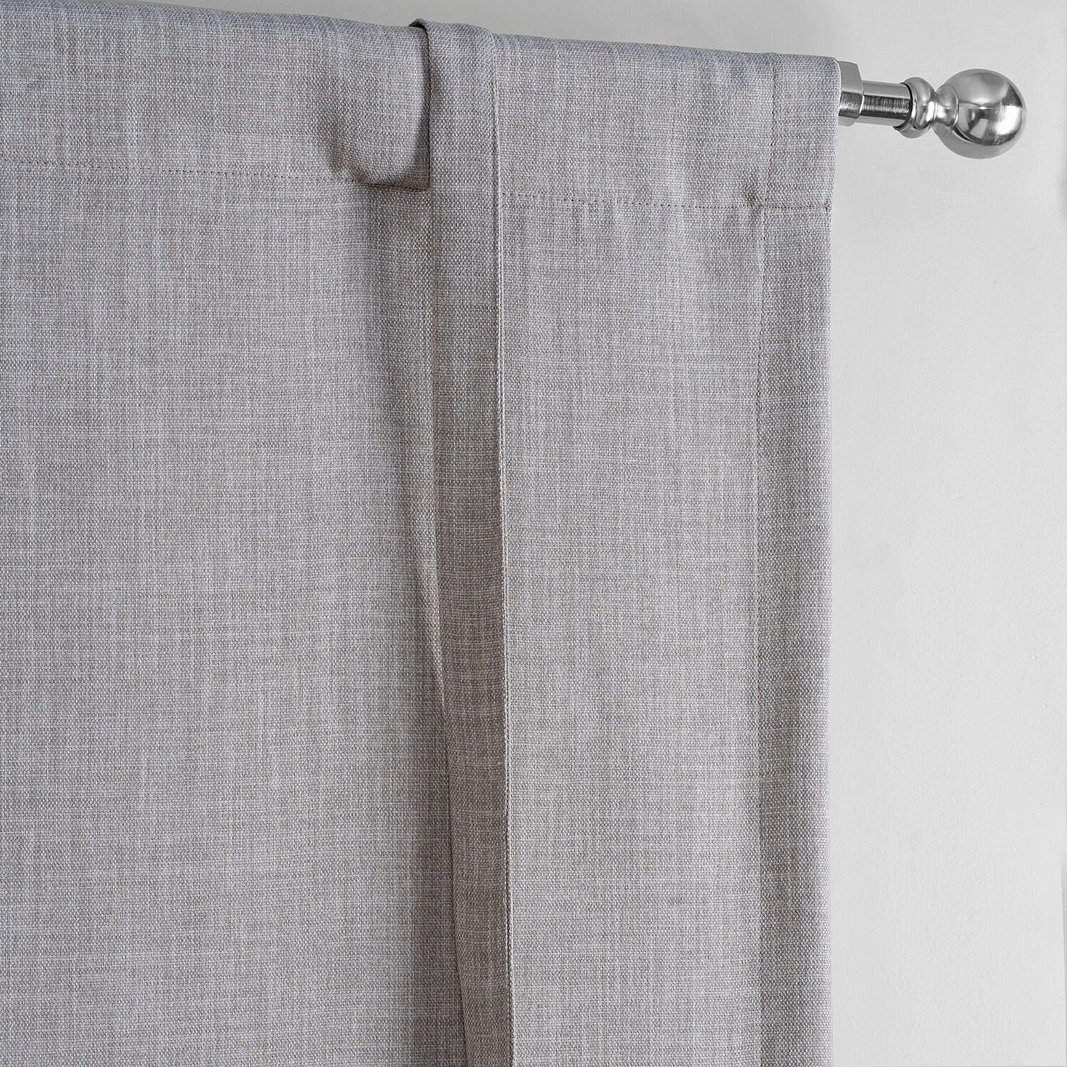 Exclusive Fabrics Faux Linen Room Darkening Tie-Up Window Shade (1 Panel)