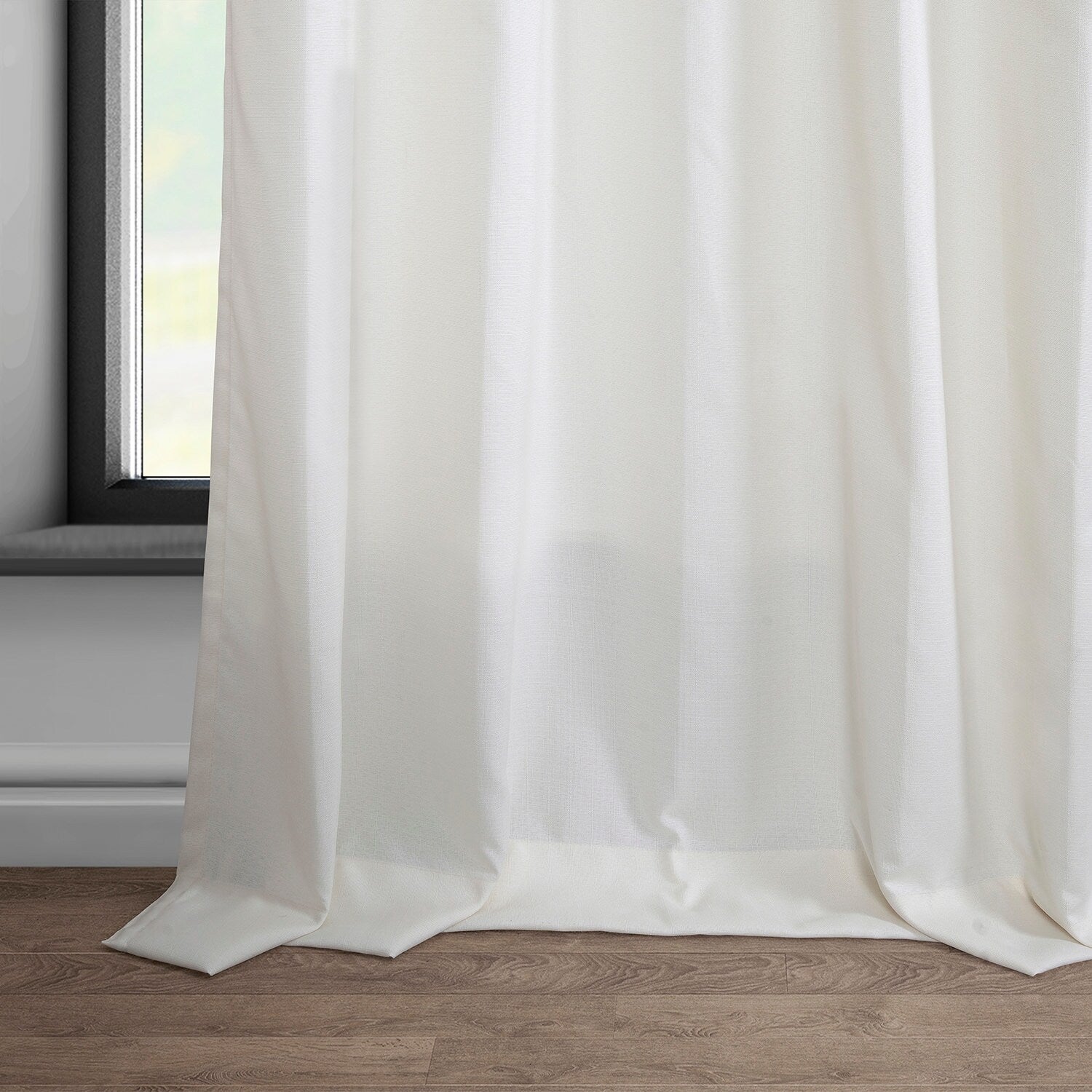 Exclusive Fabrics Dobby Linen Light Filtering Curtains (1 Panel)