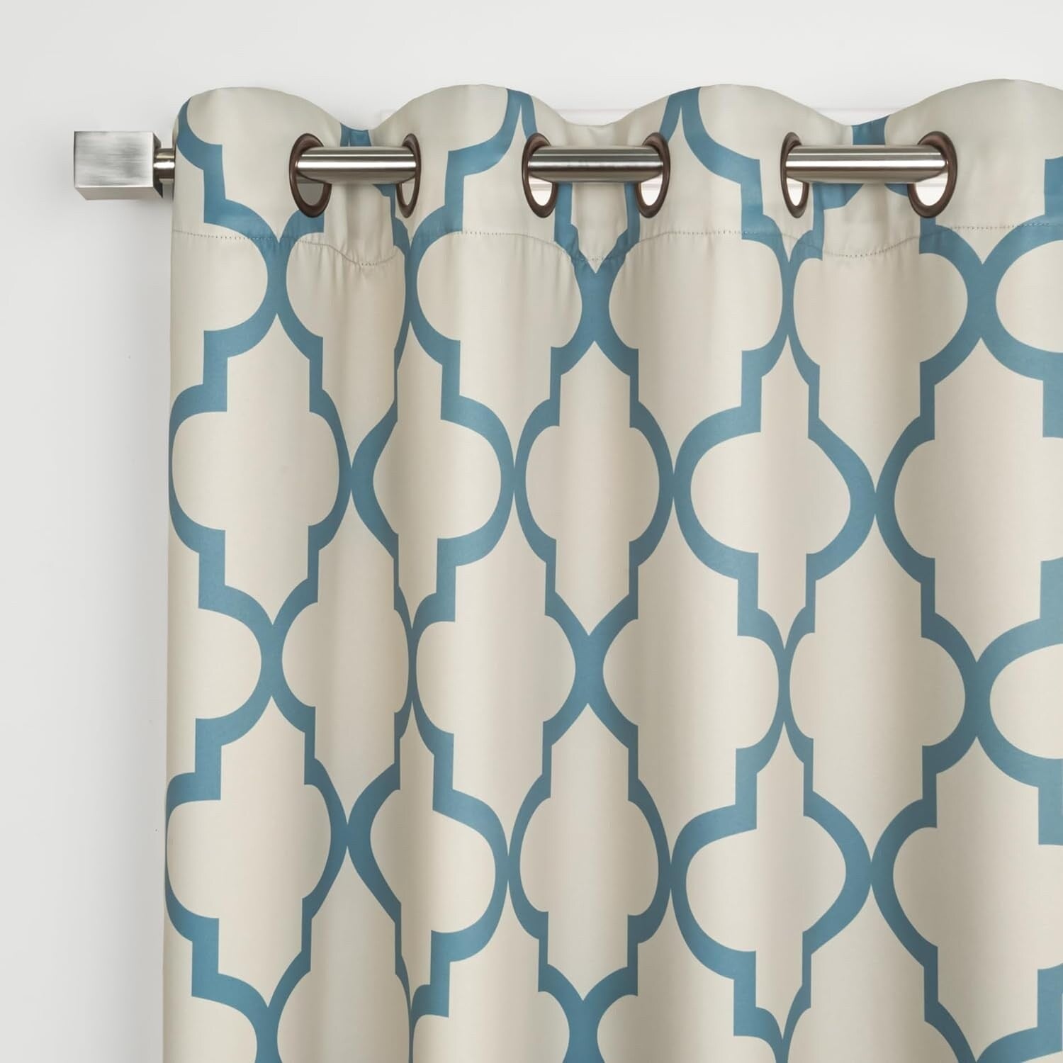 Aurora Home Moroccan Tile Room Darkening Grommet Top 84-inch Curtain Panel Pair - 52 x 84