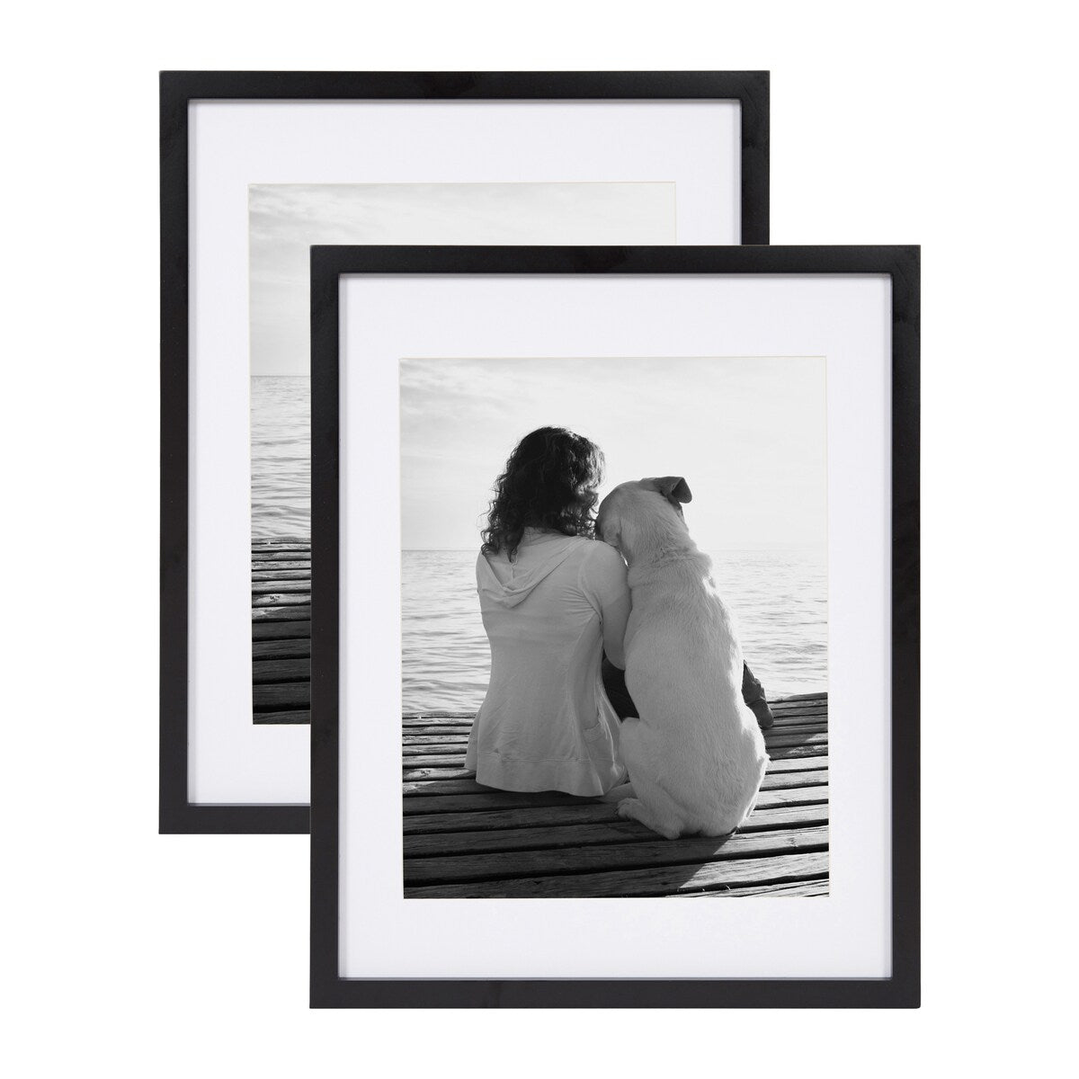 DesignOvation Gallery Wood Wall Picture Frame, Set of 2