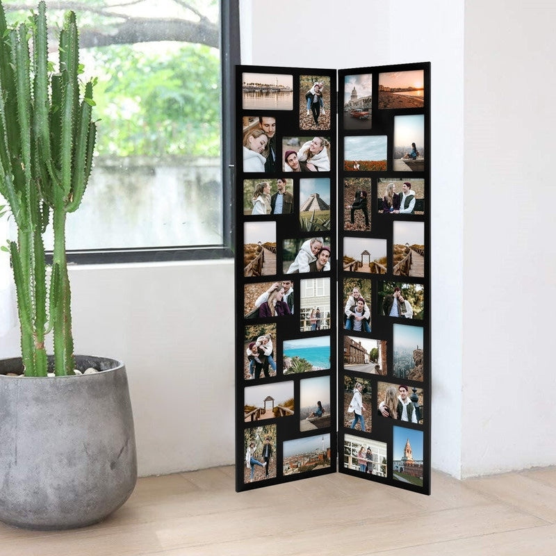 Adeco Black Folding Collage Picture Frame