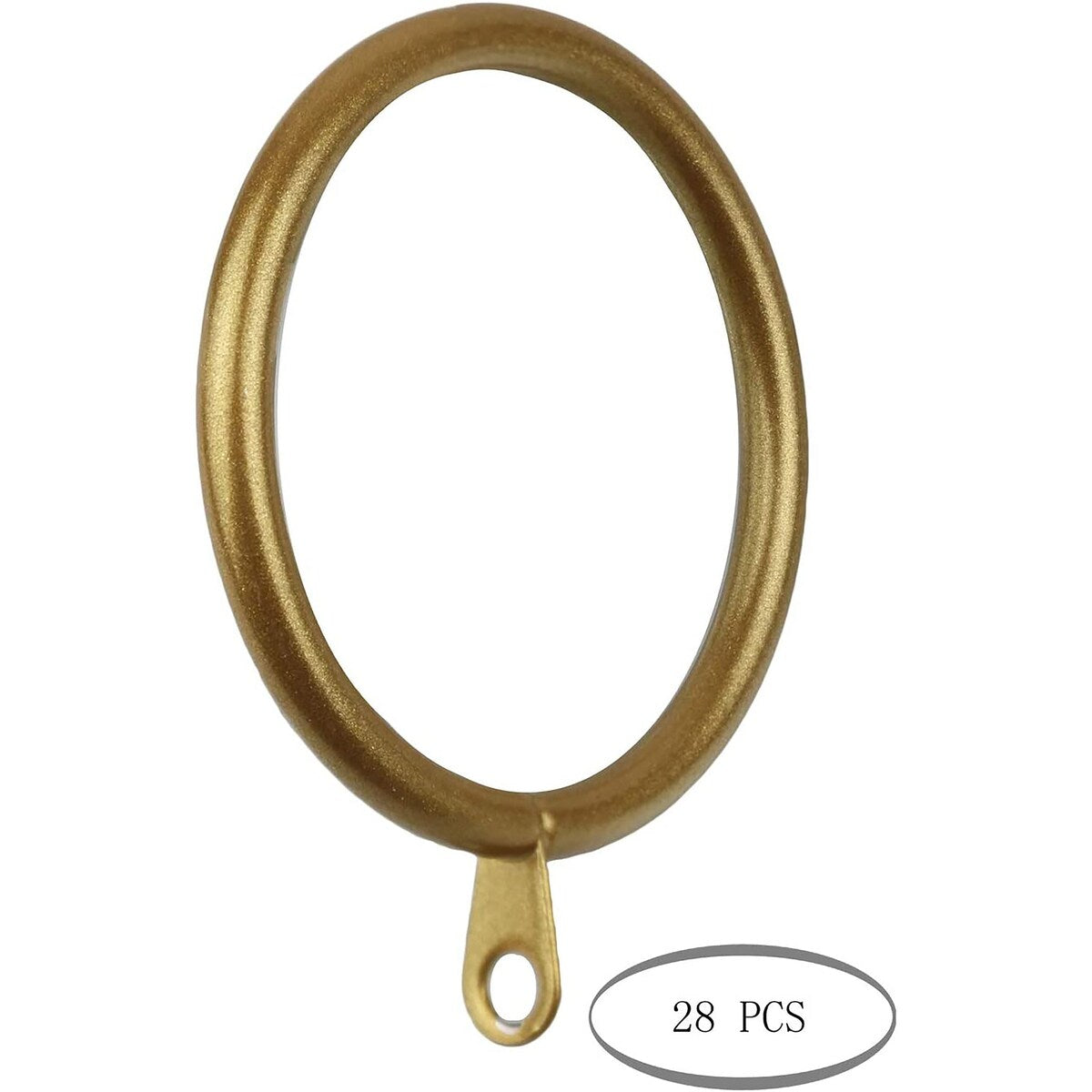 Meriville 1.5-Inch Inner Diameter Metal Curtain Rings with Eyelets