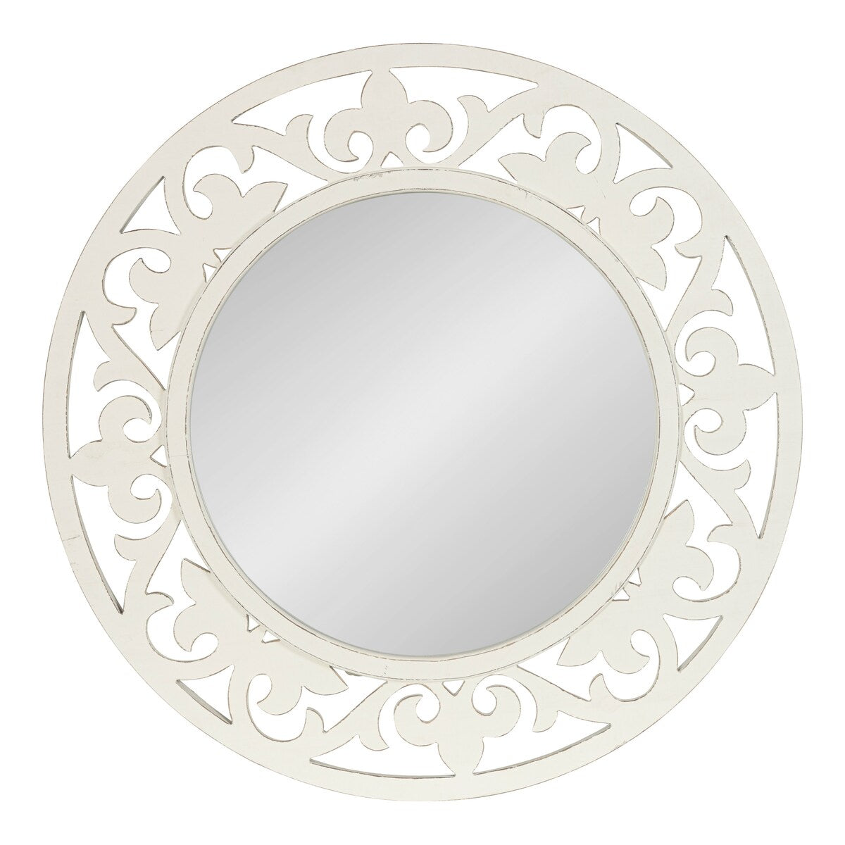 Kate and Laurel Shovali Rustic Round Mirror