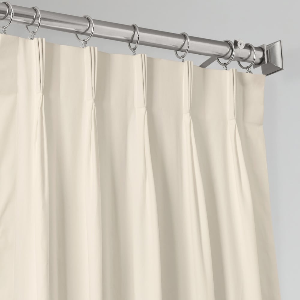 Exclusive Fabrics Solid Cotton Pleated Curtain (1 Panel)