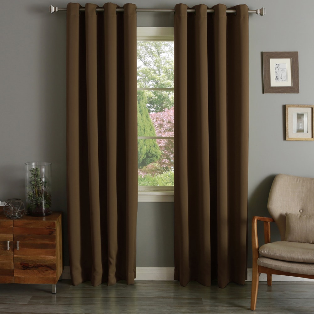 Aurora Home Grommet Top Thermal Insulated 96-inch Blackout Curtain Panel Pair - 52 x 96 - 52 x 96