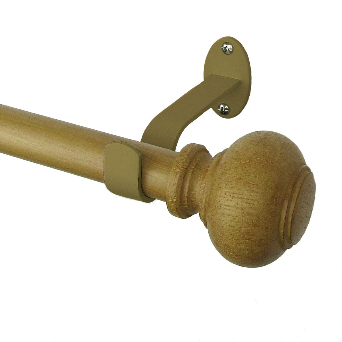 Rhinebeck Rustic Faux Wood 1 Window Drapery Single Curtain Rod