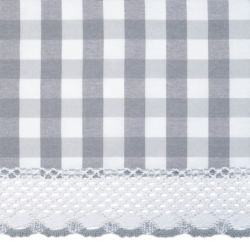 Buffalo Check Gathered Swag Window Curtain Pair - 72x63