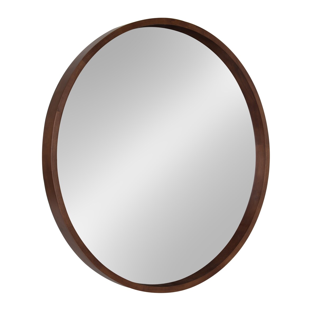 Hutton Round Decorative Wood-framed Wall Mirror