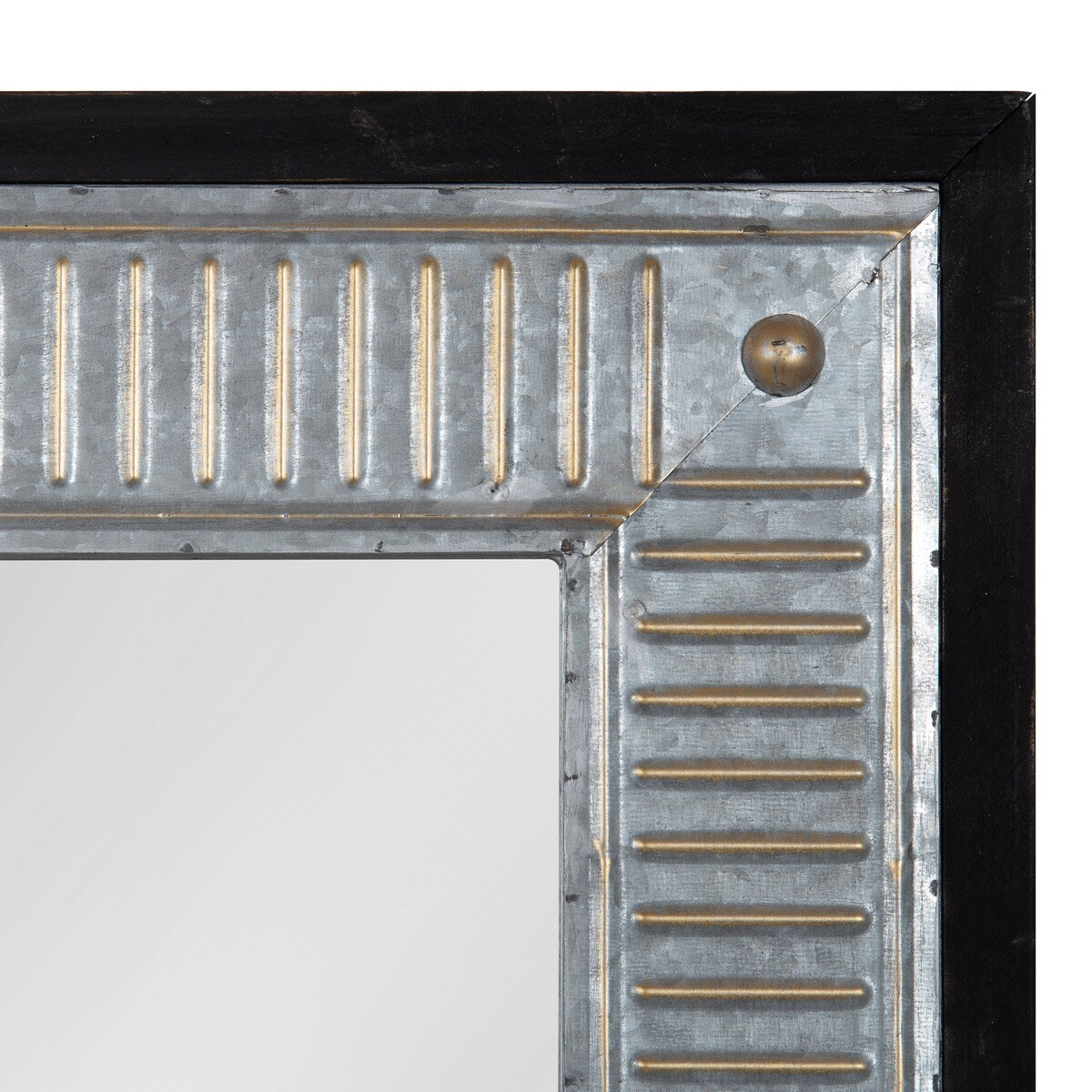 Kate and Laurel Deely Wood and Metal Wall Mirror