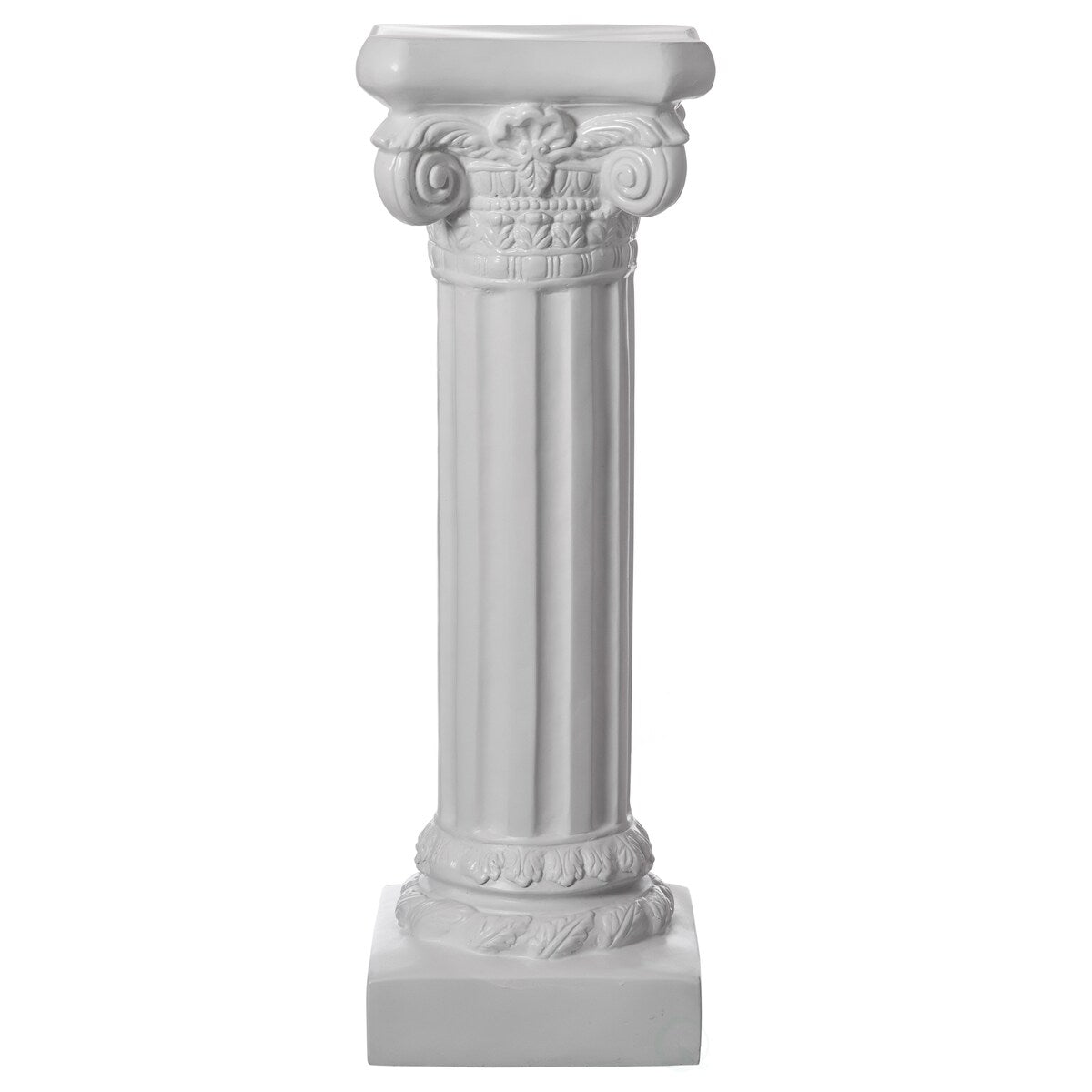 Fiberglass White Plinth Roman Style Column Ionic Piller Pedestal Vase Stand , Living Room, or Dining Room Decor