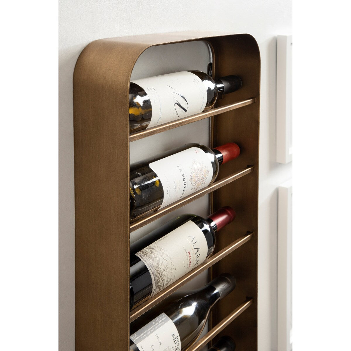 Kate and Laurel Armenta Metal Wall Hanging Wine Rack - 13x30