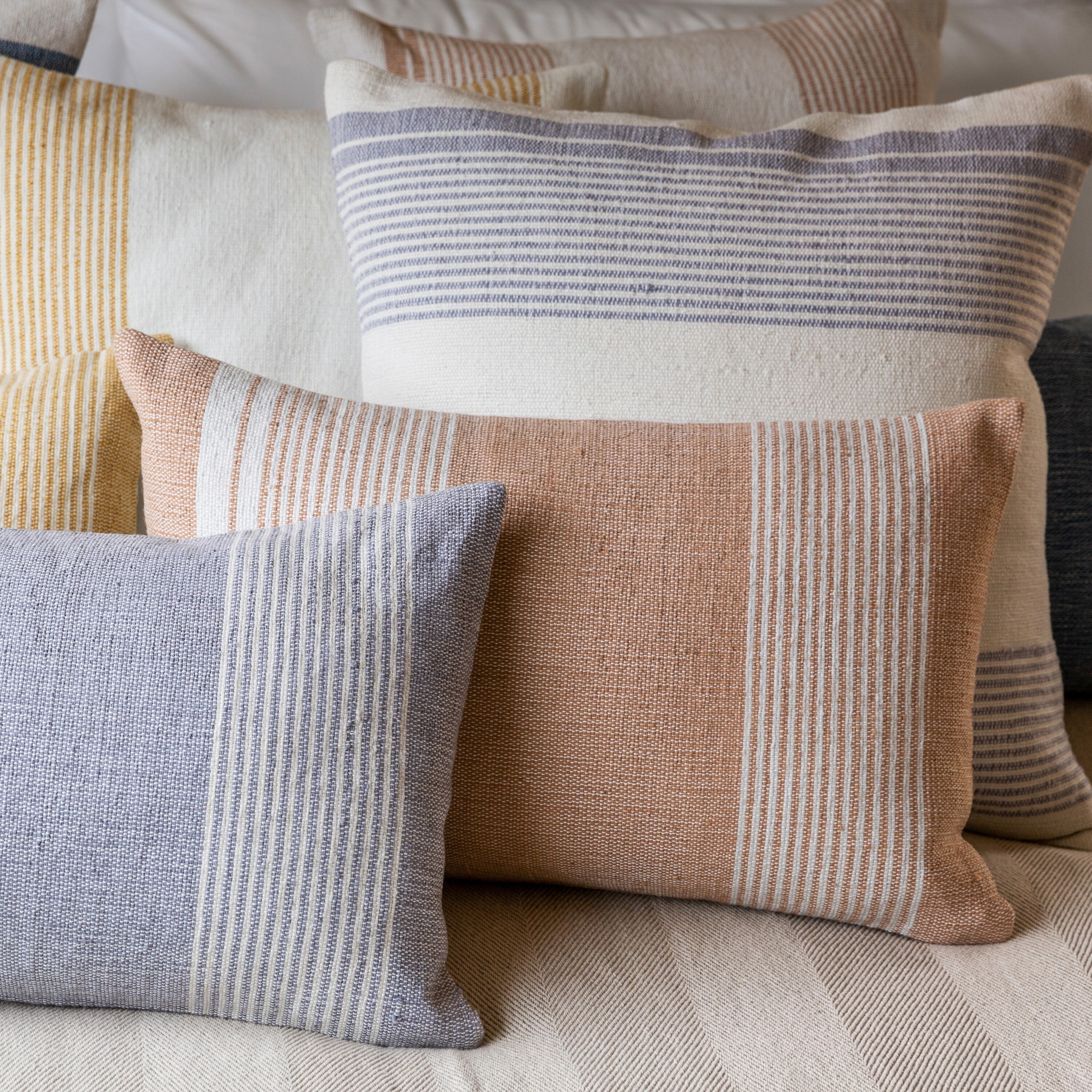 Seine Indoor/ Outdoor Striped Pillow