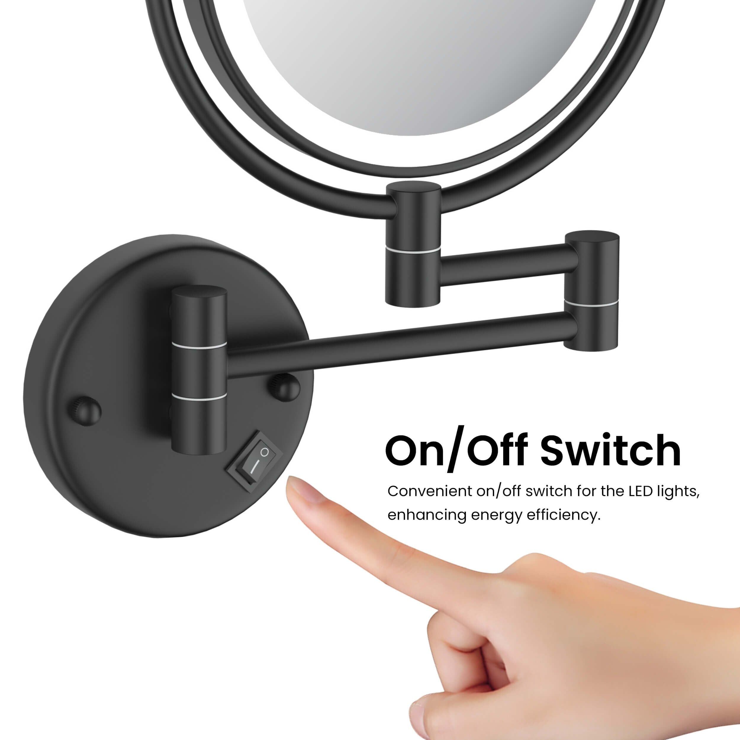 Circular LED Wall Mount Magnifying Make Up Mirror