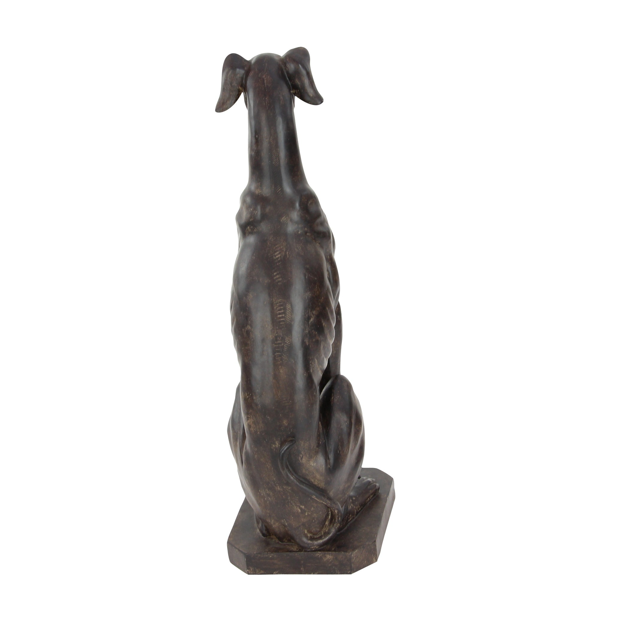 Polystone Dog Sculpture - Brown - Roche River Decor - 10W x 12L x 31H