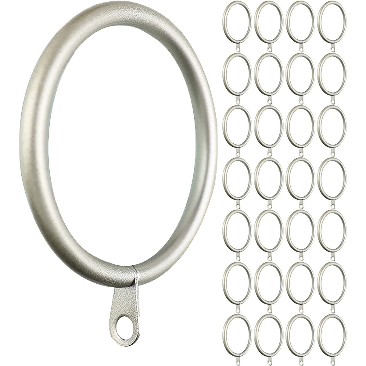 Meriville 1.5-Inch Inner Diameter Metal Curtain Rings with Eyelets