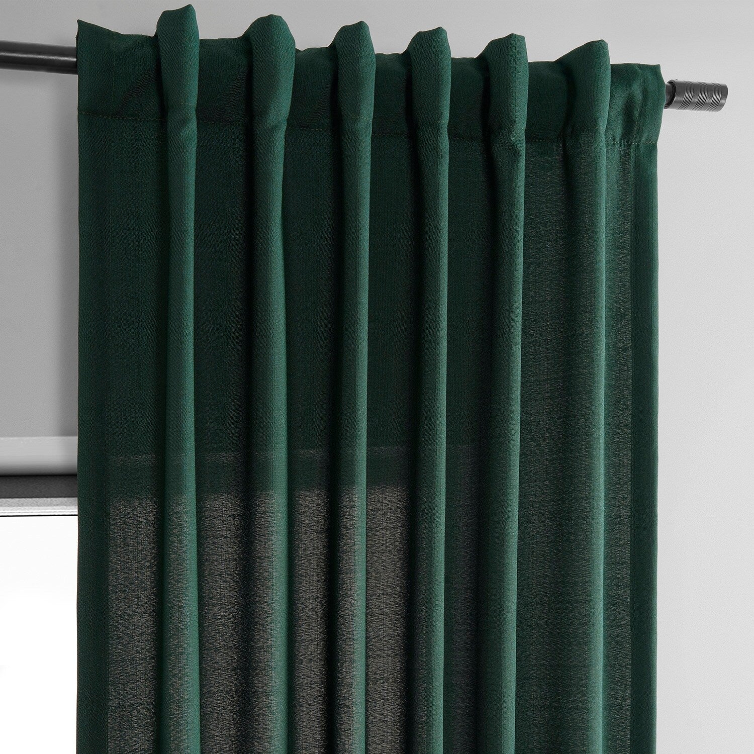 Exclusive Fabrics Dobby Linen Light Filtering Curtains (1 Panel)