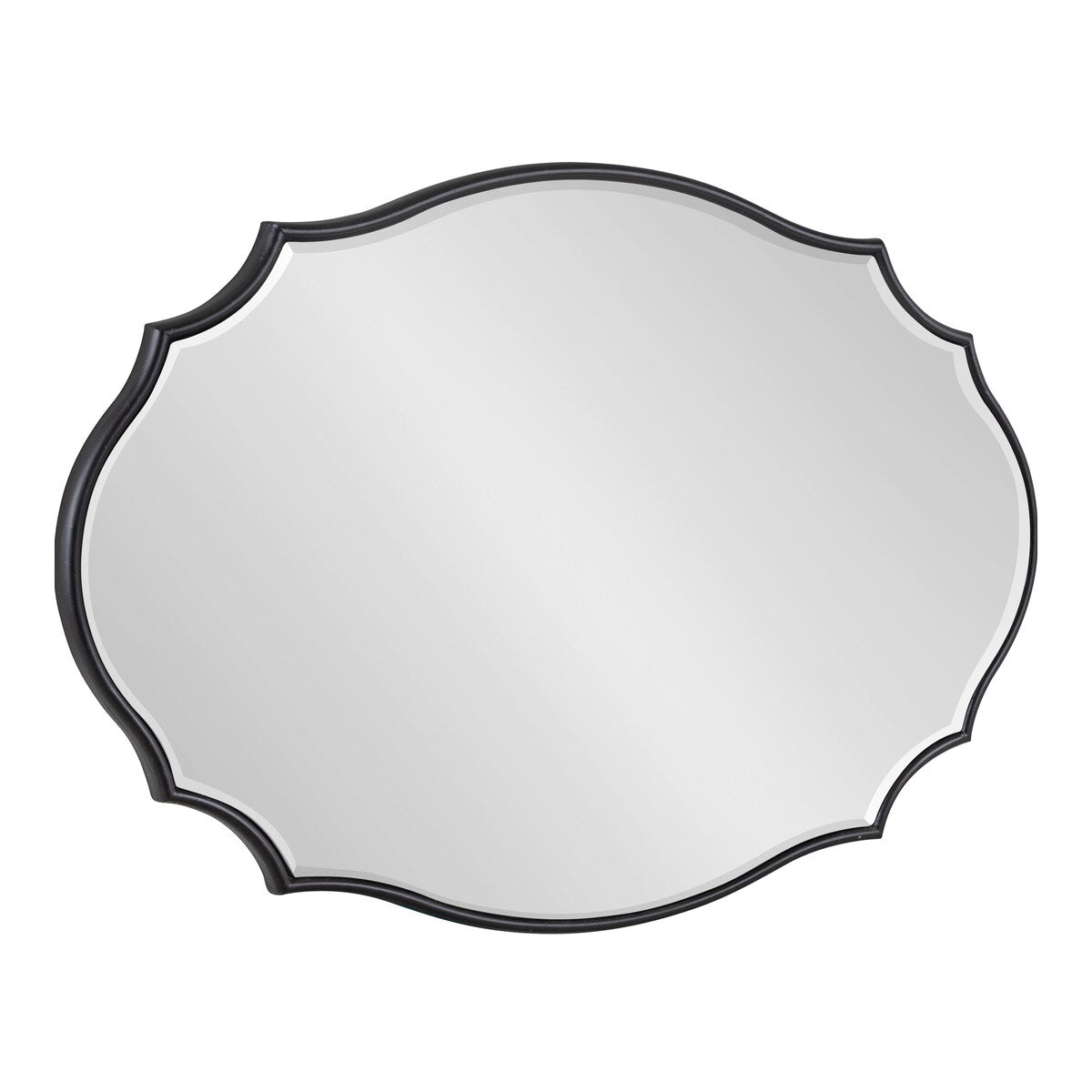 Kate and Laurel Leanna Scalloped Oval Wall Mirror