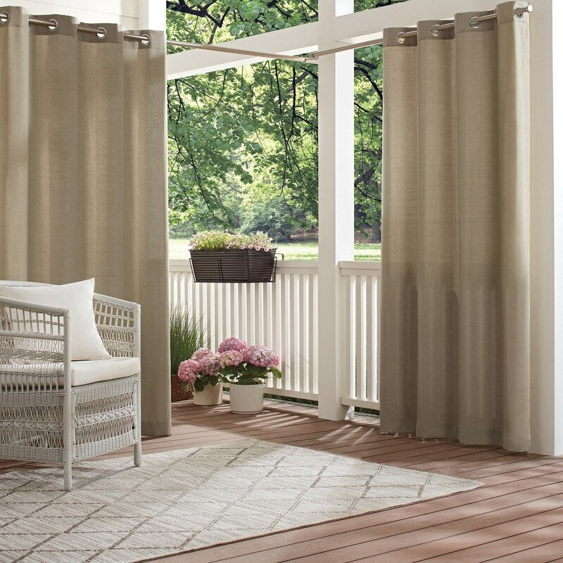 Waverly Sun n Shade Hampton Solid Indoor/Outdoor Grommet Panel